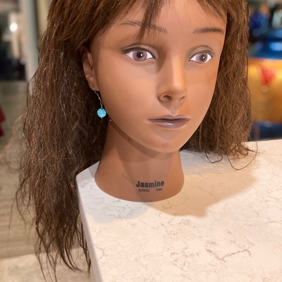 Kanekalon Long Brown Curly Wavy Wig Natural Brown Blend - Picture 5 of 5